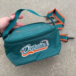 VTG 90s Y2K Miami Dolphins NFL ABC Monday Night Football Lunch Box w Long Strap